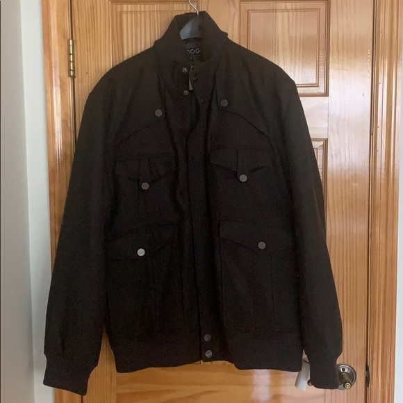 NWT Coogi wool olive green militia jacket